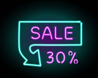 Neon parlayan ok işaretçi koyu arka plan üzerinde.