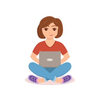 Çalışan serbest meslek mutlu genç kadın