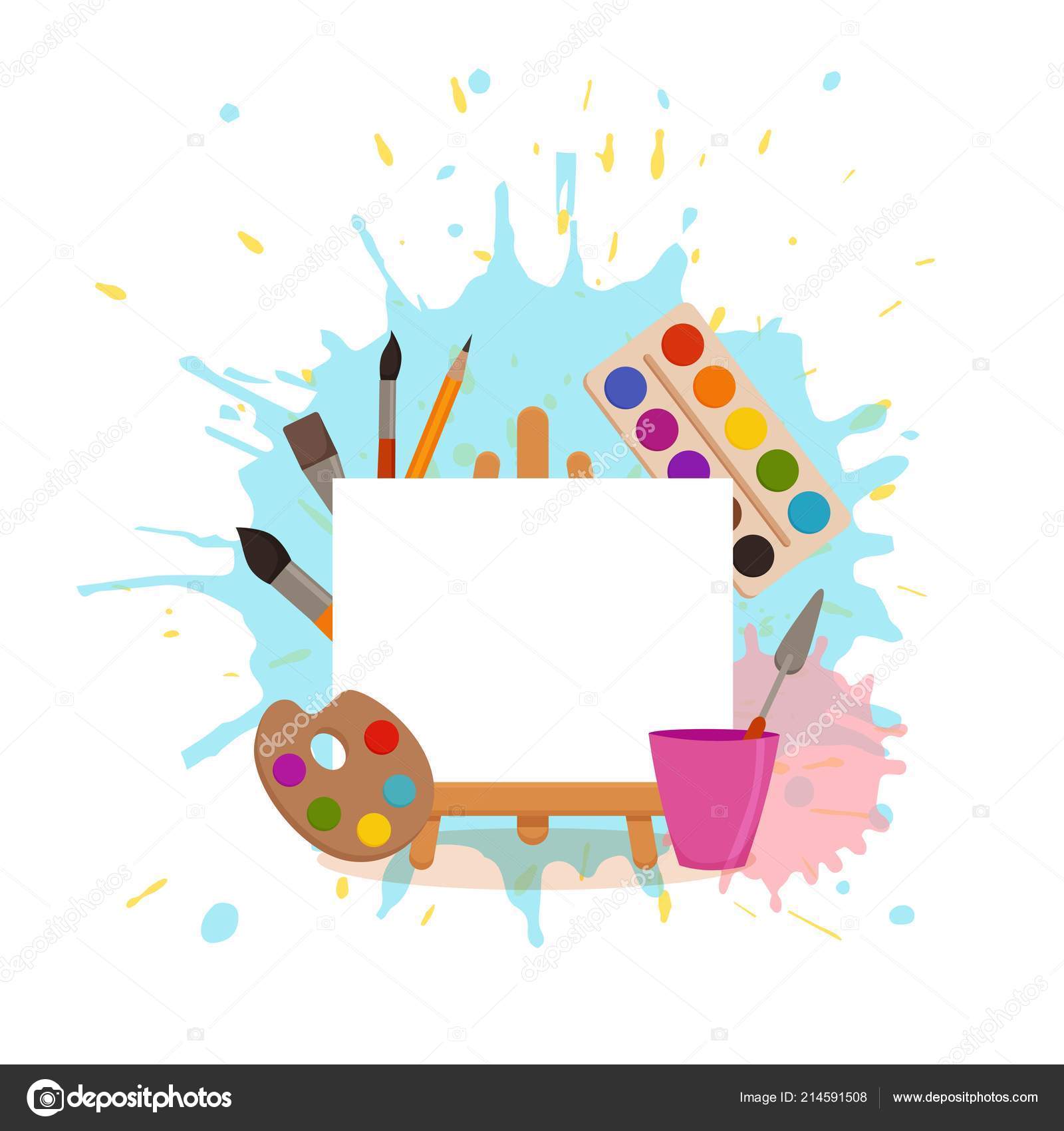 Art Studio Design Interior Colorful Vector Illustration Stock Vector Image By C Oligliya