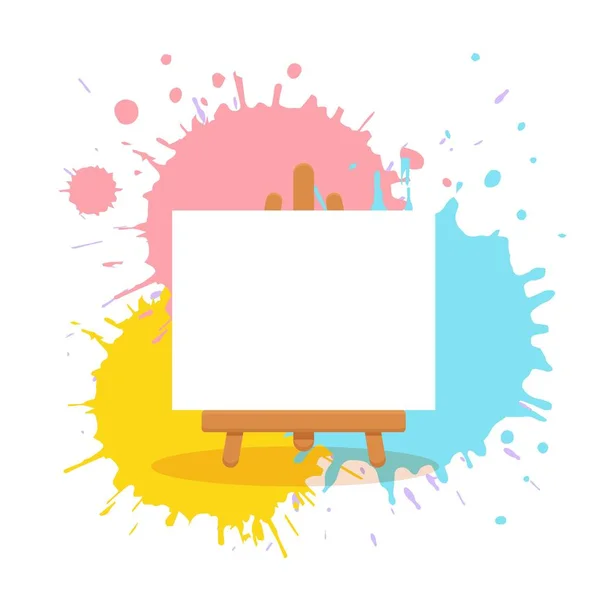 Art studio tasarım iç renkli vektör çizim.