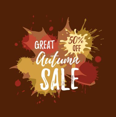 Sonbahar satış renkli kavramı.