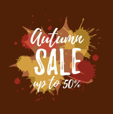 Sonbahar satış renkli kavramı.