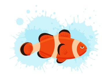 Sevimli balık vektör çizim simgeler kümesi. Tropikal balık, Deniz balığı, akvaryum balık