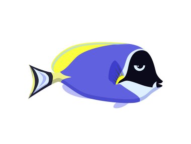 Sevimli balık vektör çizim simgeler kümesi. Tropikal balık, Deniz balığı, akvaryum balık