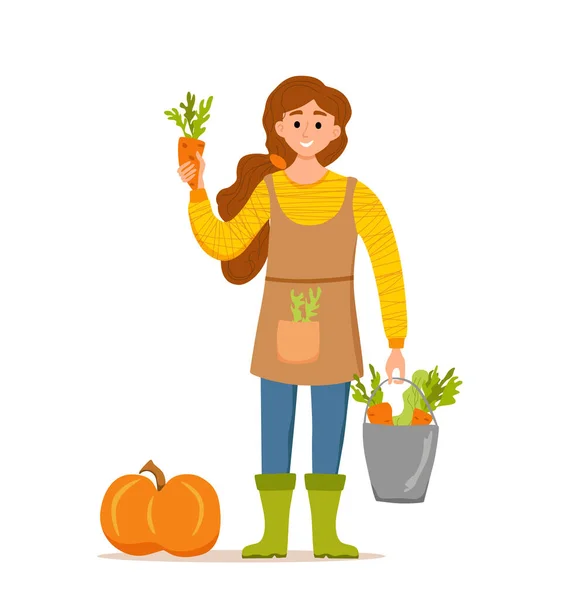 Jedz lokalne produkty organiczne kreskówki wektor koncepcji. — Wektor stockowy