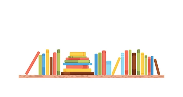 Livrarias design de parede vetorial para best-sellers na loja, sala de aula, escritório, biblioteca, escola, interior da casa. —  Vetores de Stock