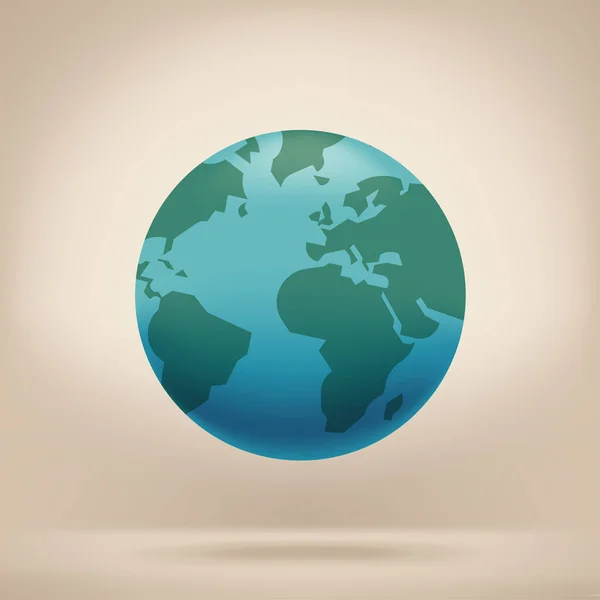 Abstract Earth Globe Volumetric Vector Illustration Ideal Environment Ecology Themed — Stok Vektör