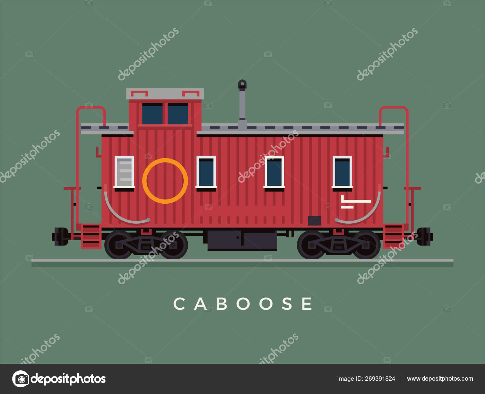 Train Caboose Cartoon