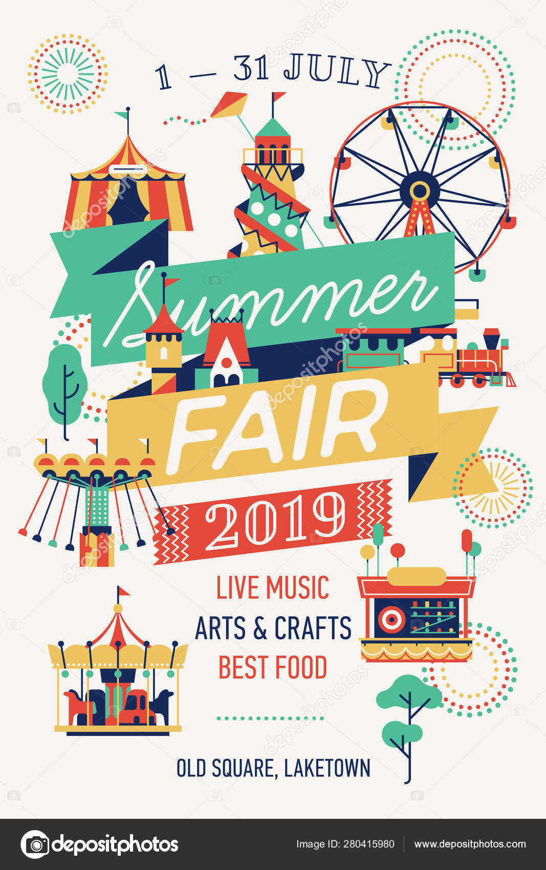 Summer fair flyer template Stock Vector Image by ©masha_tace With Summer Fair Flyer Template