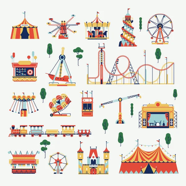 Amusement Park design elementen — Stockvector
