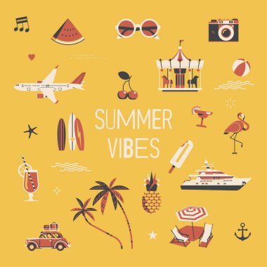 Yaz vibers kare arka plan