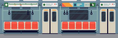 Metro veya yeraltı araç iç. 