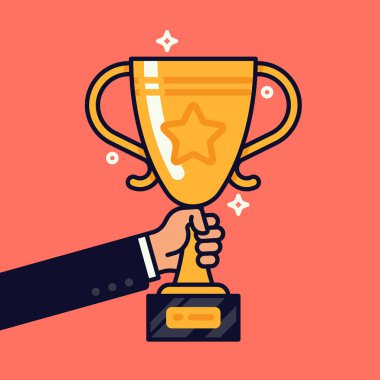 Ödül fincan kavramı illüstrasyon