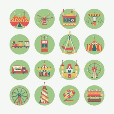 Lunapark yuvarlak simgeleri