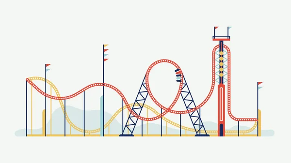 Rollercoaster elemento di design — Vettoriale Stock