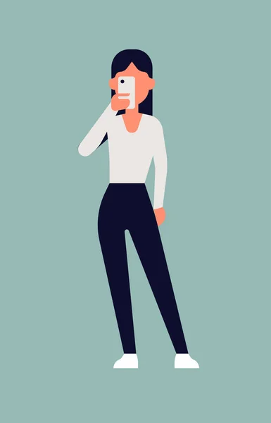 Ilustración abstracta del concepto de selfie — Vector de stock