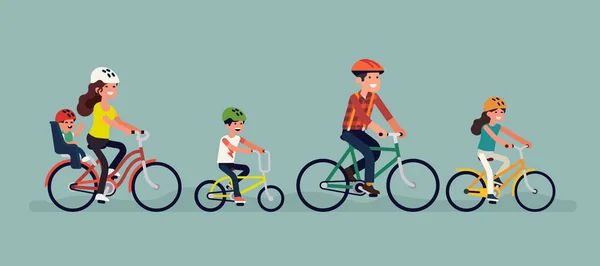 Concetto di bicicletta familiare — Vettoriale Stock