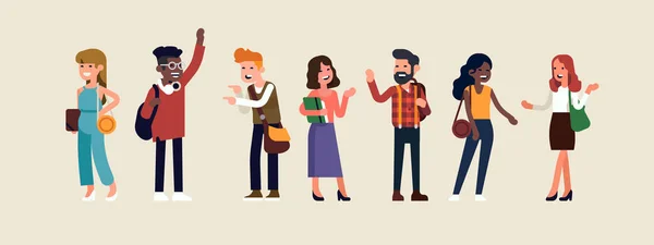 Grupo de personas conversando — Vector de stock