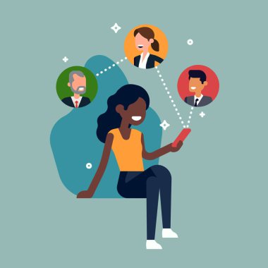 Konferans çağrısı veya brifing konsepti