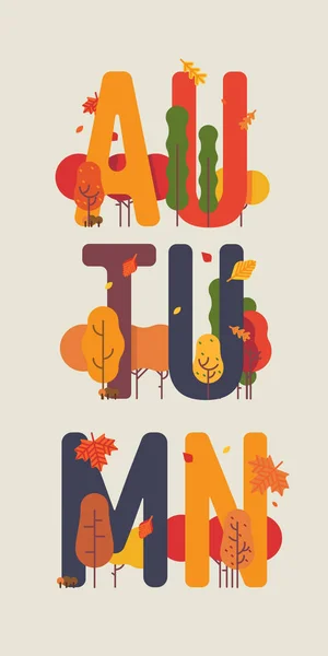 Plantilla de banner de otoño — Vector de stock