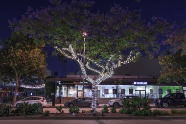 Pasadena, Kaliforniya'daki South Lake Bulvarı'nın manzarası. South Lake Avenue District önde gelen alışveriş, yemek ve finansal iş içerir.