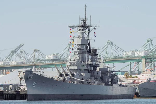 Port Los Angeles Usa Bild Zeigt Uns Marineschiffe Während Der — Stockfoto