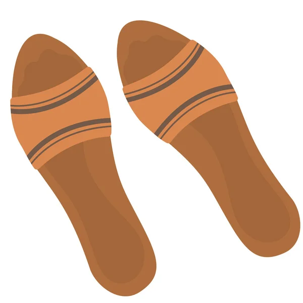 Sandales Pour Femmes Isolées Sur Fond Blanc Chaussures Été Style — Image vectorielle