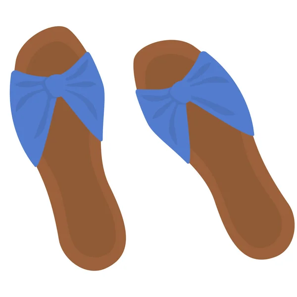 Sandales Pour Femmes Isolées Sur Fond Blanc Chaussures Été Style — Image vectorielle