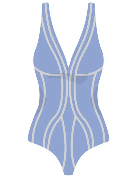 Maillot Une Pièce Isolé Sur Fond Blanc Vêtements Plage Style — Image vectorielle