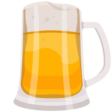 Bir kupa dolusu bira. Beyaz arkaplanda tek bir nesne izole edildi.