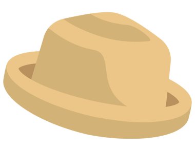 Beyaz arkaplanda izole edilmiş klasik şapka.