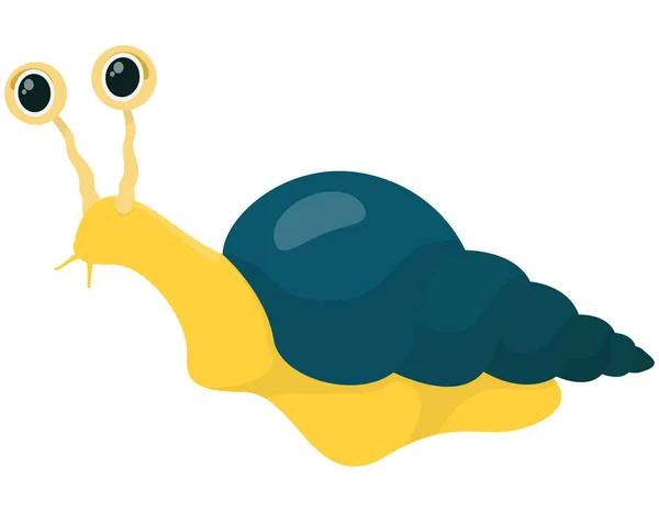 Snail Cartoon Style Very Slow Animal — Stock Vector