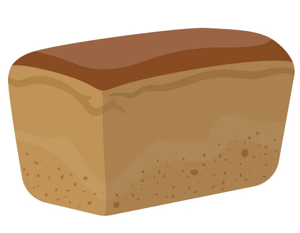 Φρέσκο Ψωμί Απομονωμένο Λευκό Φόντο Προϊόντα Αρτοποιίας Στυλ Κινουμένων Σχεδίων — Διανυσματικό Αρχείο