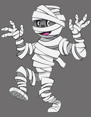 Çizgi film stili mumya..