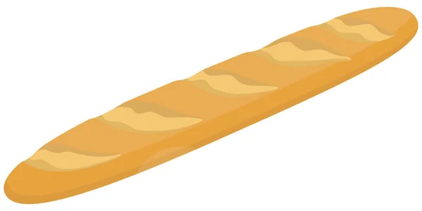 Fresh baguette isolated on white background. — Stock Vector