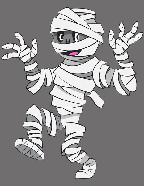 Мумия в мультяшном стиле.