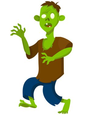 Korkutucu duruşu olan zombi..