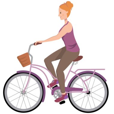 Bisiklet süren kadın.