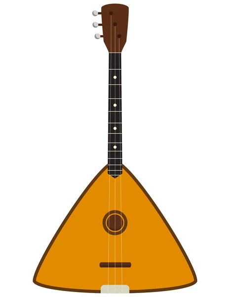 Balalaika Isolado Fundo Branco Instrumento Musical Estilo Cartoon — Vetor de Stock