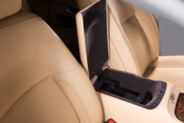Vista Compartimento Armazenamento Interior Carro Luxo — Fotografia de Stock