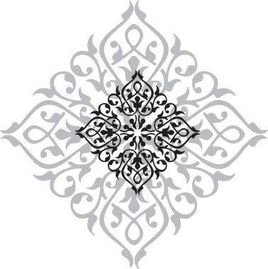 izole, etnik çiçek süsü .motif, tasarım deseni.