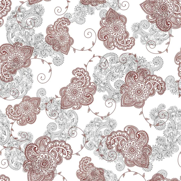 Paisley Floral Oriental Etnia Padrão Fundo — Fotografia de Stock