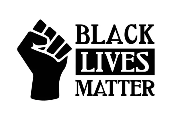 Black Lives Matter Con Pugno Orgoglioso Storia Nera Simbolo Orgoglio — Foto Stock