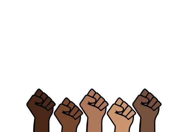 Black Lives Matter Proud Fists Black History Pride Copy Space — Stock Photo, Image