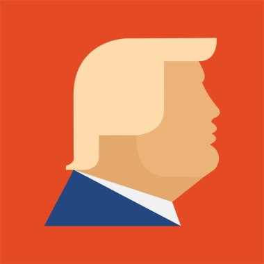 8 Haziran 2020: Donald Trump ABD Başkanı, portre portresi turuncu surat saç tokası sanat ikonu, izole edilmiş, kırmızı arka plan, Cumhuriyetçi aday, iş adamı, hükümet seçim grafiği.