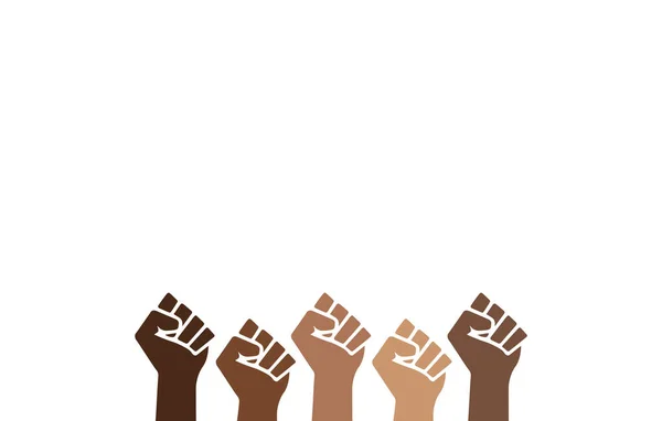 Black Lives Matter Proud Fists Black History Pride Copy Space — Stock Photo, Image