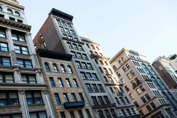 Edificios Ciudad Nueva York Antigua Arquitectura Manhattan Edificios Antiguos Fachadas —  Fotos de Stock
