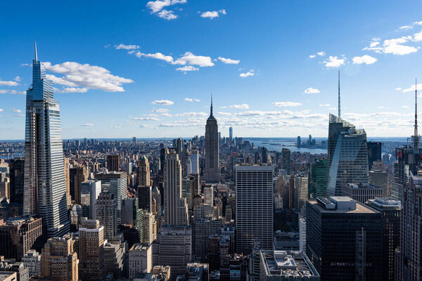 New York skyline. Panorama of New York. Manhattan skyline view. World Trade Center