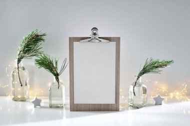 Kış tatil tebrik kavramı, yazı tipi görünümü, bir metin için boş alan