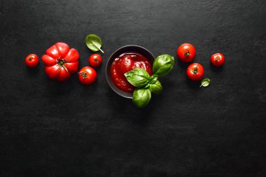 Domates sosu veya ketçap konsepti